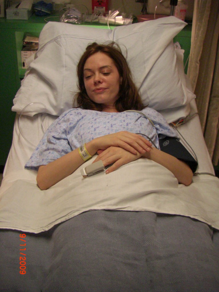 Rose McGowan in hosp